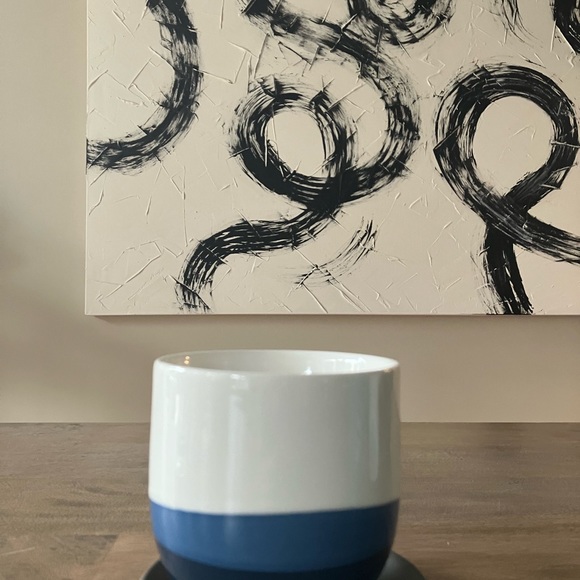 Davids Tea Mug Blue And White Coloured Large Waves Beach Nautical Coffee Cup - Picture 2 of 6